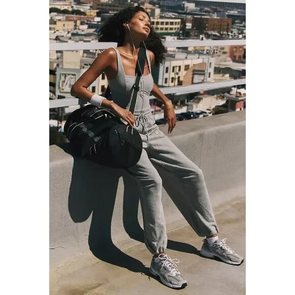 Free People Movement Inbound Onesie in Heather Grey Size Medium - Picture 11 of 12